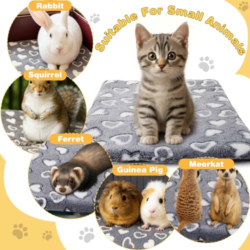 VitalCozy 3 Pcs Waterproof Reversible Dog Crate Pad Warm and Cool Dog Cats Bed Mat for Crates Sleeping Mat Cozy Heart Pattern Pet Bed for Puppy Cat Puppy Kitten Cushion Carrier, Grey(18\"x14\"x1.6\")