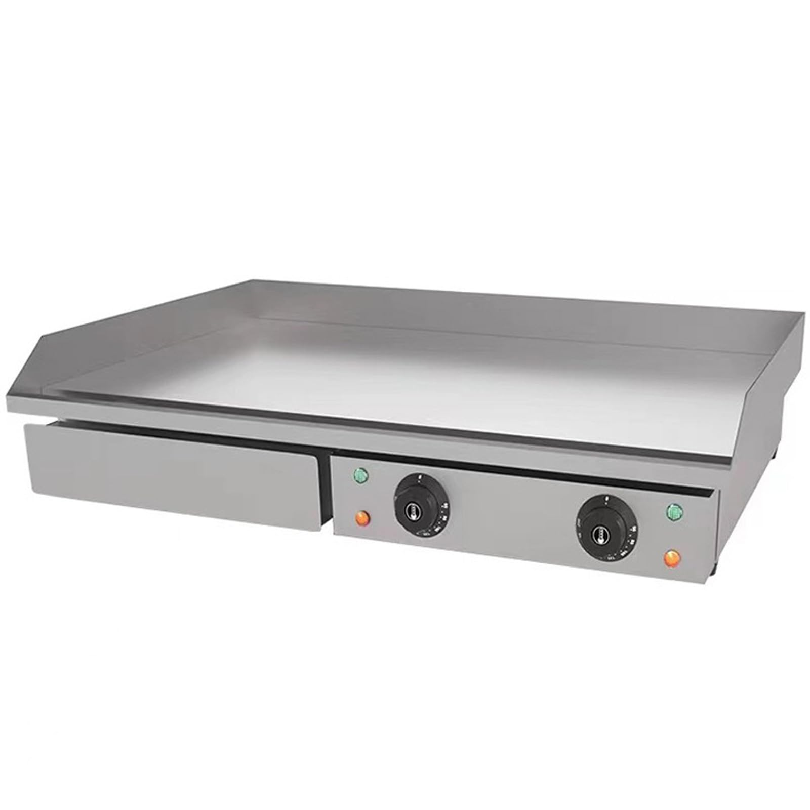 RUYICZB 29" Electric Griddle Commercial Countertop Griddle Flat Top Grill Hot Plate Dual Temperature Control Non-Stick Stainless Steel Teppanyaki Grill for BBQ Restaurant Kitchen, 4400W