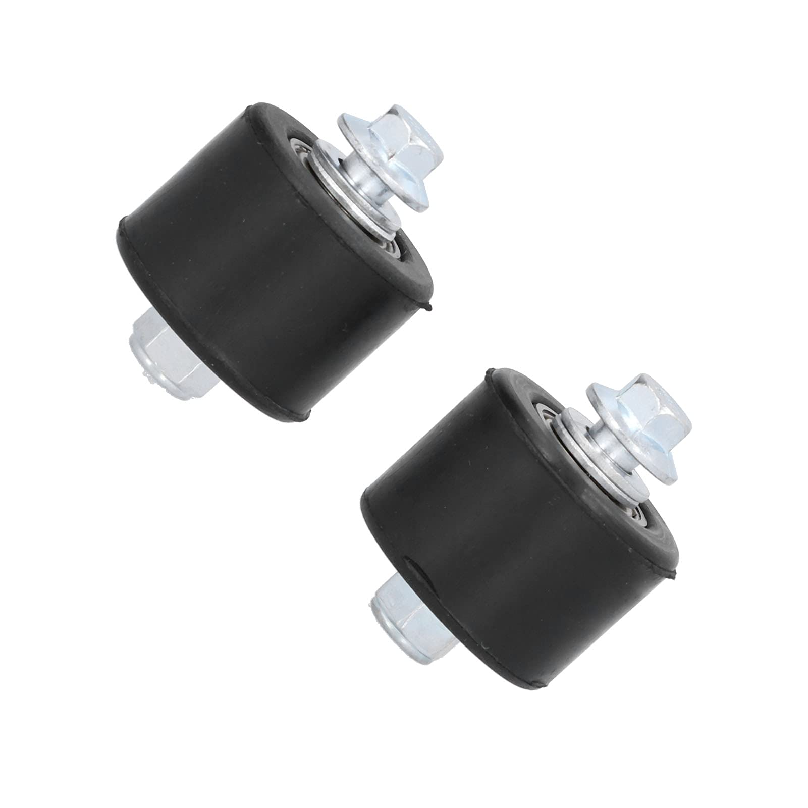 CHICIRIS Guida del Rullo della Catena, Gomma Nera + Cursore del Rullo della Catena in Acciaio Inossidabile 2 Pezzi 8 Mm Rullo Tenditore della Catena Slider Guida della Ruota Pit Dirt Fit