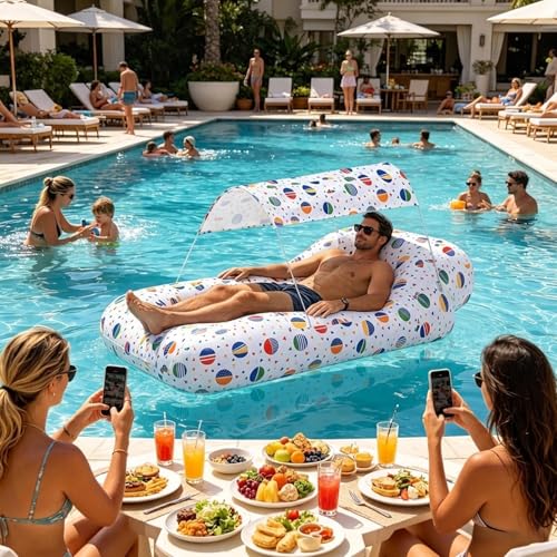 Canapé gonflable de plage pare-soleil anti-mal de dos pour camping - 3