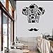 Produktbild Küche Kochen Koch Französisch Hut Design Wandaufkleber Schnurrbart Töpfe Und Pfannen Cooles Dekor Für Restaurants Vinyl Aufkleber Wandbild 57 * 67 cm