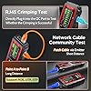 AMPCOM Rechargeable Tone Generator and Probe Kit, Wire Tracker & Cable Tracer with NCV Detection, PoE-Safe RJ45/RJ11 Ethernet Tester, USB-C Charging - Flashlight for Cat5/Cat6 Network Cable Testing