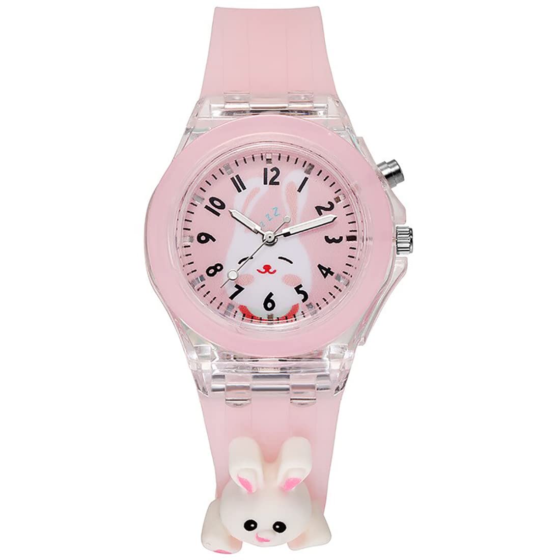 CLOUDWOOD Cartoon Analouge Kids Edition Rabbit Watch for Children with Glowing Disco LED Lights Watch for Boys & Girls (B0CMQWLSQD) Amazon Price History, Amazon Price Tracker