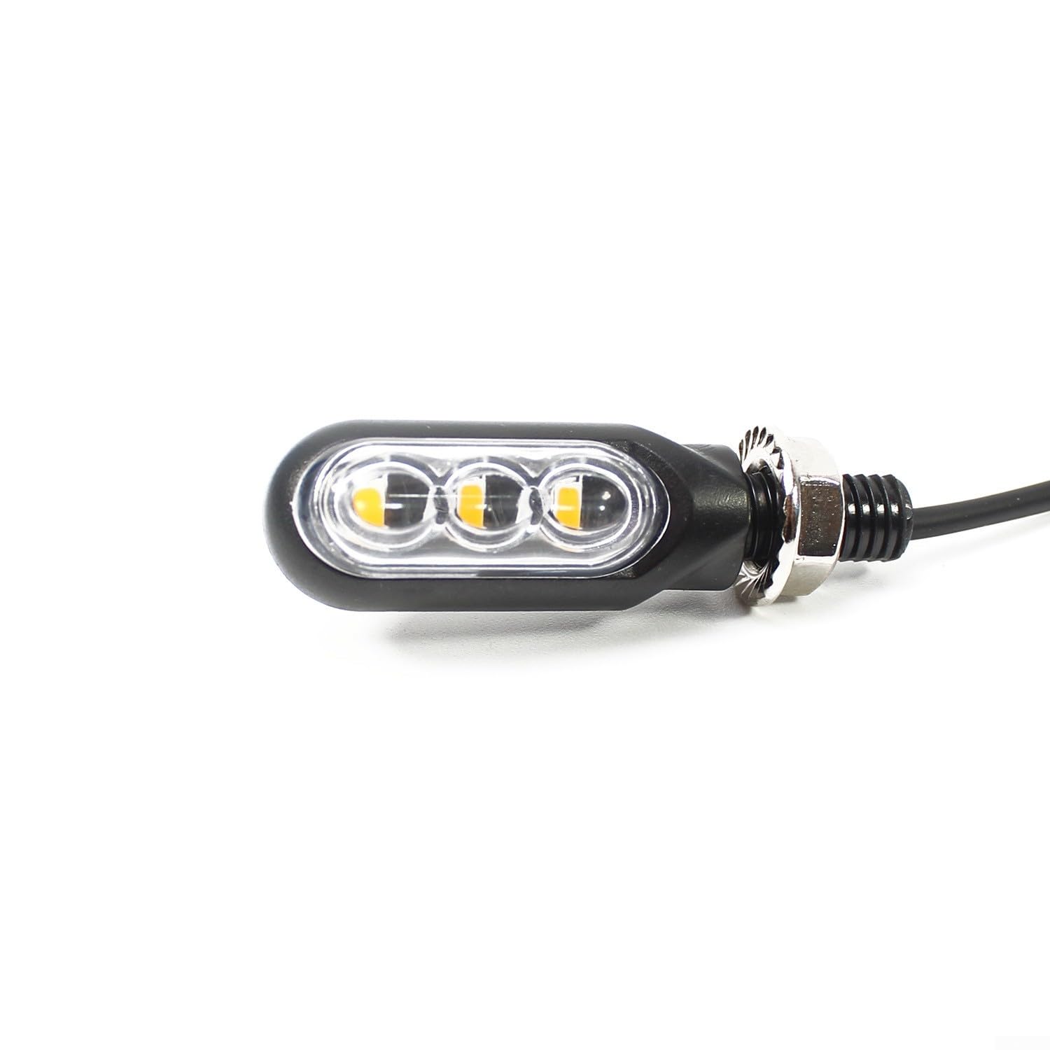 Kit de luces delanteras y intermitentes traseras de 12 V para bicicleta eléctrica, scooter, motocicleta, material ABS PC, IP65, impermeable, color negro