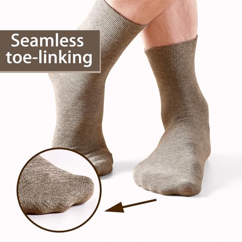 Image of FGZ Mens Crew Socks Breathable Cotton Soft Casual Thin Socks for Work,Sport & Everyday Wear,5 Pairs
