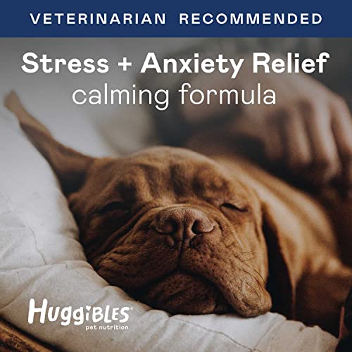 HUGGIBLES-Stress-Anxiety-Support-Supplement-for-Dogs-Cats--Daily-Calming-Relief-for-Pets--Naturally-Aids-Anxiety-Stress--Improve-Dog-Anxiety-Separation-Antioxidants-for-Longevity