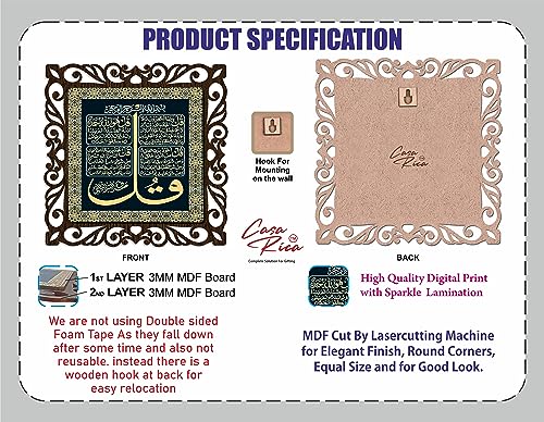 Image of Casa Rica Photo Frame Painting Wall Hanging home decoration for Wall, Living /Bed Room, Lobby(12inch x12inch) Laser Cut(Multicolor) (Char Qul 1)