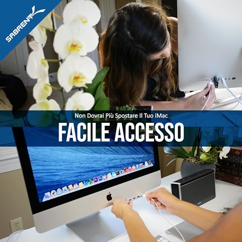 Sabrent Hub USB 3.0 a 4 Porte per iMac Slim Unibody (HB-IMCU)?? - Hub USB - Immagine 3
