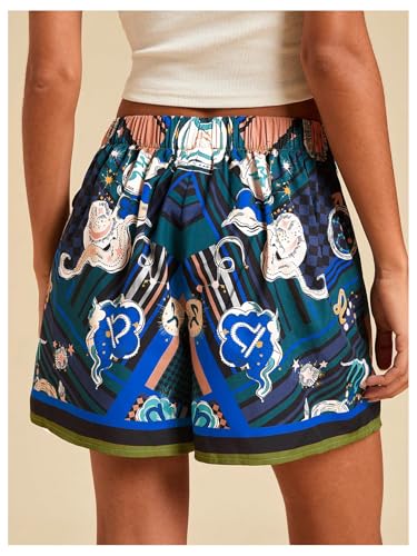Image of SweatyRocks Women's Boho Mini Skirts Floral Shorts Tie Side Wrap Skorts