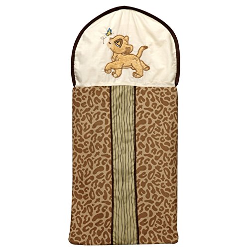 Disney Lion King Simba's Wild Adventure Appliqued Diaper Stacker, Ivory, Brown, Sage, Tan