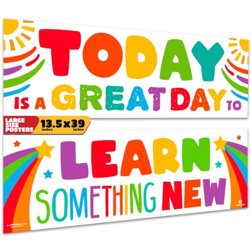 Image of Sproutbrite 2 Educational Learning Charts & Posters for Classroom 13.5 inchx39 inch