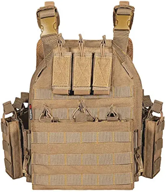 Gilet tactique YAKEDA Airsoft à dégagement rapide réglable pour adultes outdoor