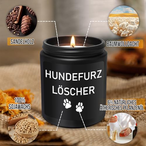 LUXHOMY Hundefurz Löscher, Geschenk Hundehalter, Geschenk für Hund Mama, Papa, Hundefurz Löscher Kerze, Geschenke für Hundebesitzer, Hund Candle - Schwarz