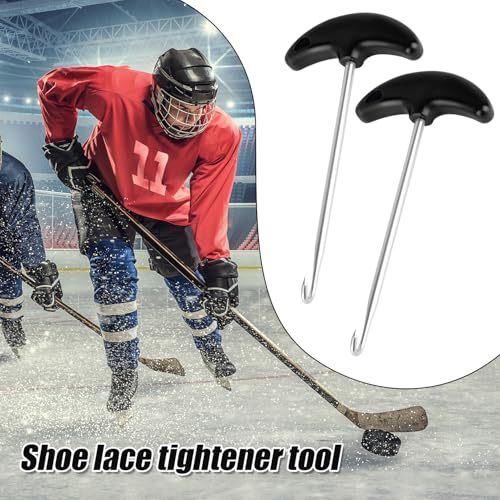 image for lasuroa 2pcs Skate Lace Tighteners, Anti-Slip Stainless Steel Shoe Hoo