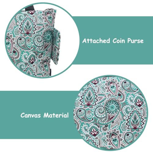 Image of NGIL Medium Top Zipper Closure Canvas Tote Bag with Attached Matching Coin Purse For Moms and Nurses