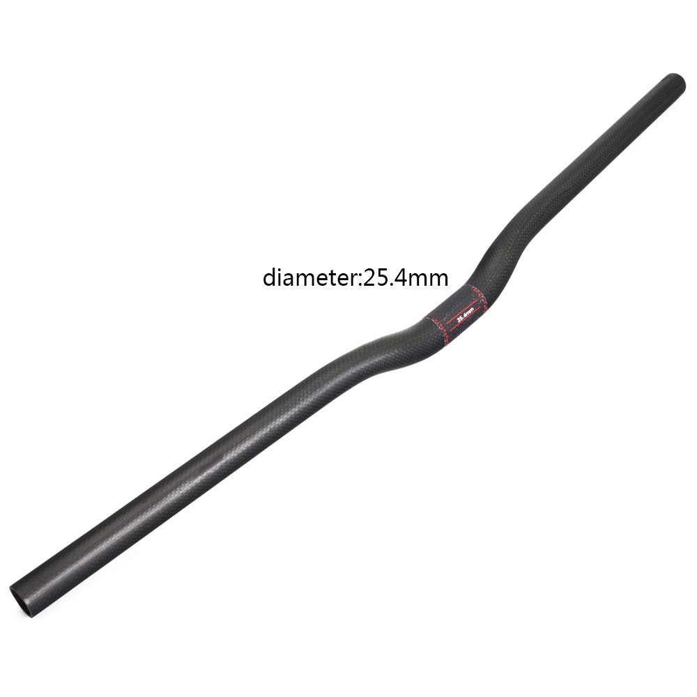 Guidon de VTT Alfa Pasca en fibre de carbone pour VTT 25,4 mm Hauteur Aero Guidon de vélo Accessoires 3K Mat 700 m
