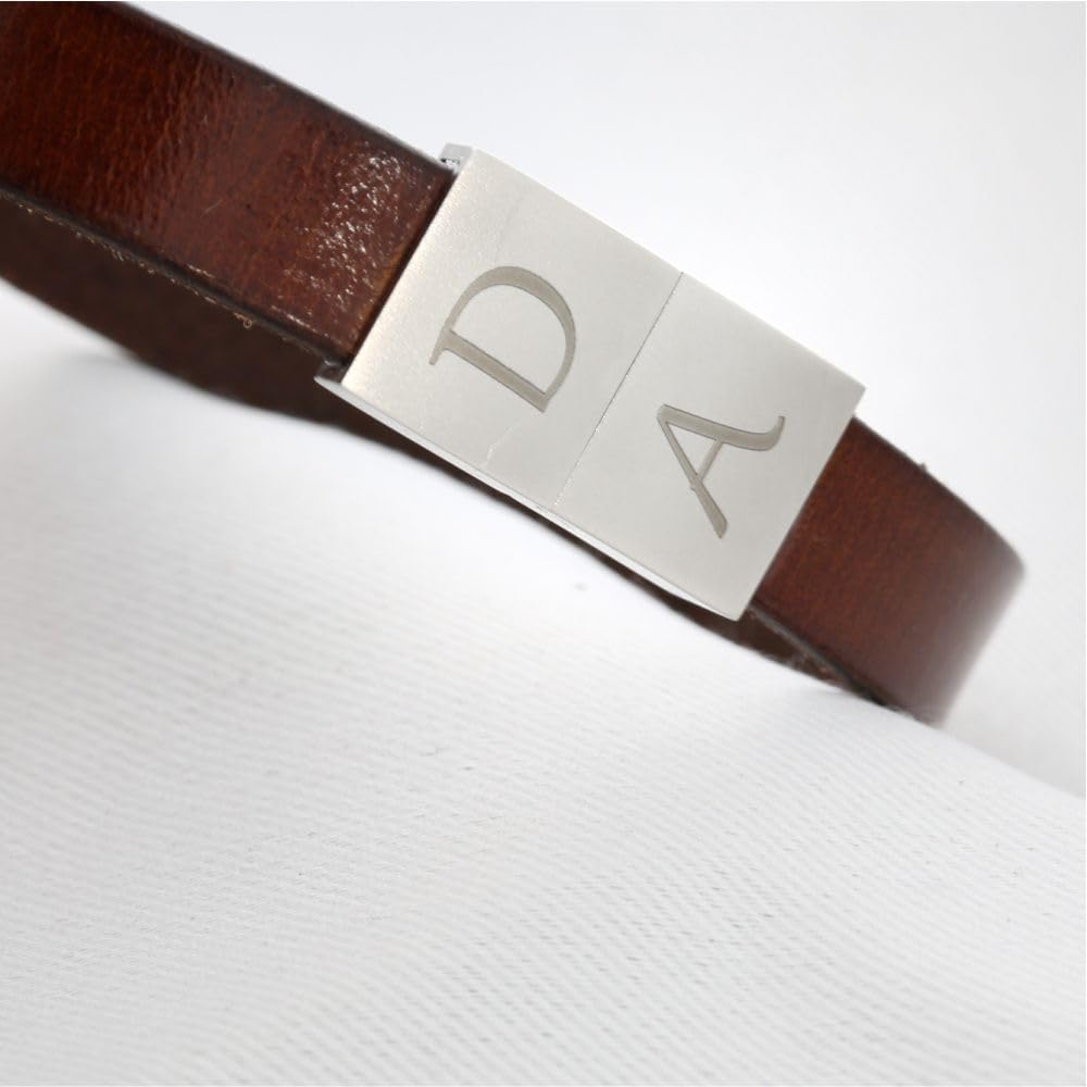 Namensarmband Leder Herren Lederarmband Koordinaten oder Spruch Armband mit Gravur Männer Herrenschmuck Gravur Männerschmuck | HANDMADE IN GERMANY