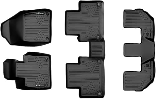 Miniatura 2 de SMARTLINER Juego de tapetes de piso de ajuste personalizado de 3 filas compatibles con Volvo XC90 2016-2020