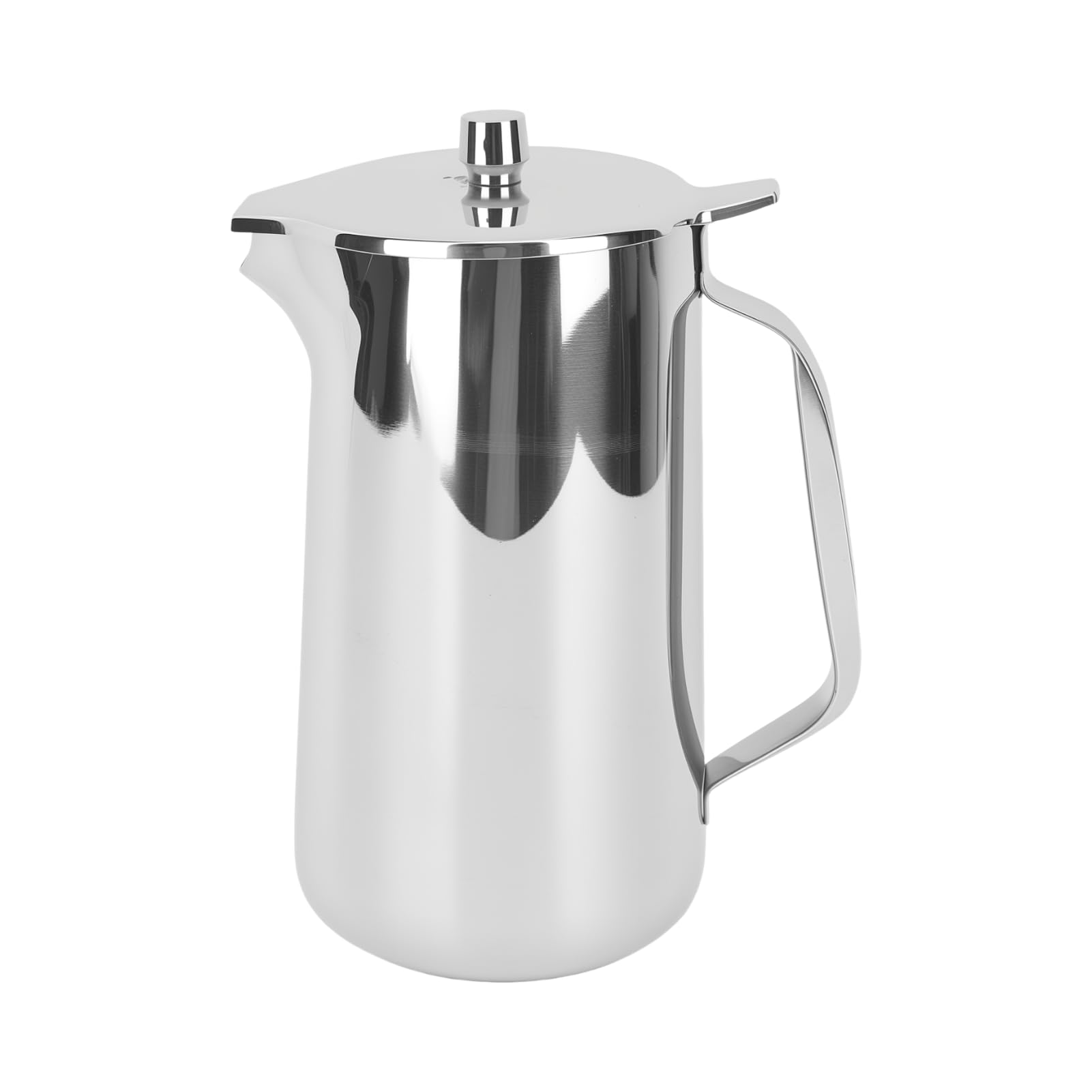 Jarra de agua de acero inoxidable, hervidor de agua moderno de 2 litros con tapa, mango ergonómico, práctica boquilla de vertido, jarra de bebidas frías, para agua, té, café, jugo