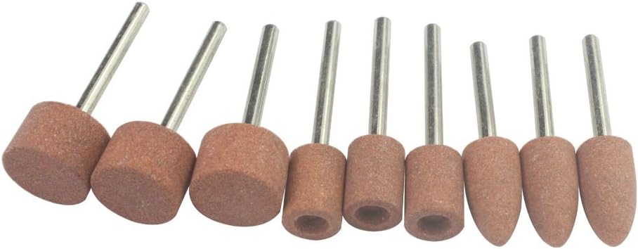 9pcs Abrasive Mounted Stone For Dremel Rotary Tools Grinding Stone Wheel Head For Dremel Accessories 1/8 Inch Shank