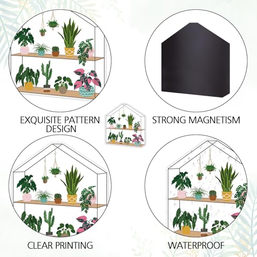 16 imanes decorativos de plantas para refrigerador miniatura 6