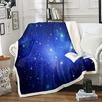 Coperta In Pile Con Torre Eiffel, Luna E Galassia - Letto, Divano, Bambini - Morbida Microfibra, Varie Misure (da 76x101 A 221x238 Cm) - 2