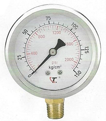 Hydraulic Stainless Liquid Gauge- AT-100 3/8" * 2-1/2" (Outlet Style)