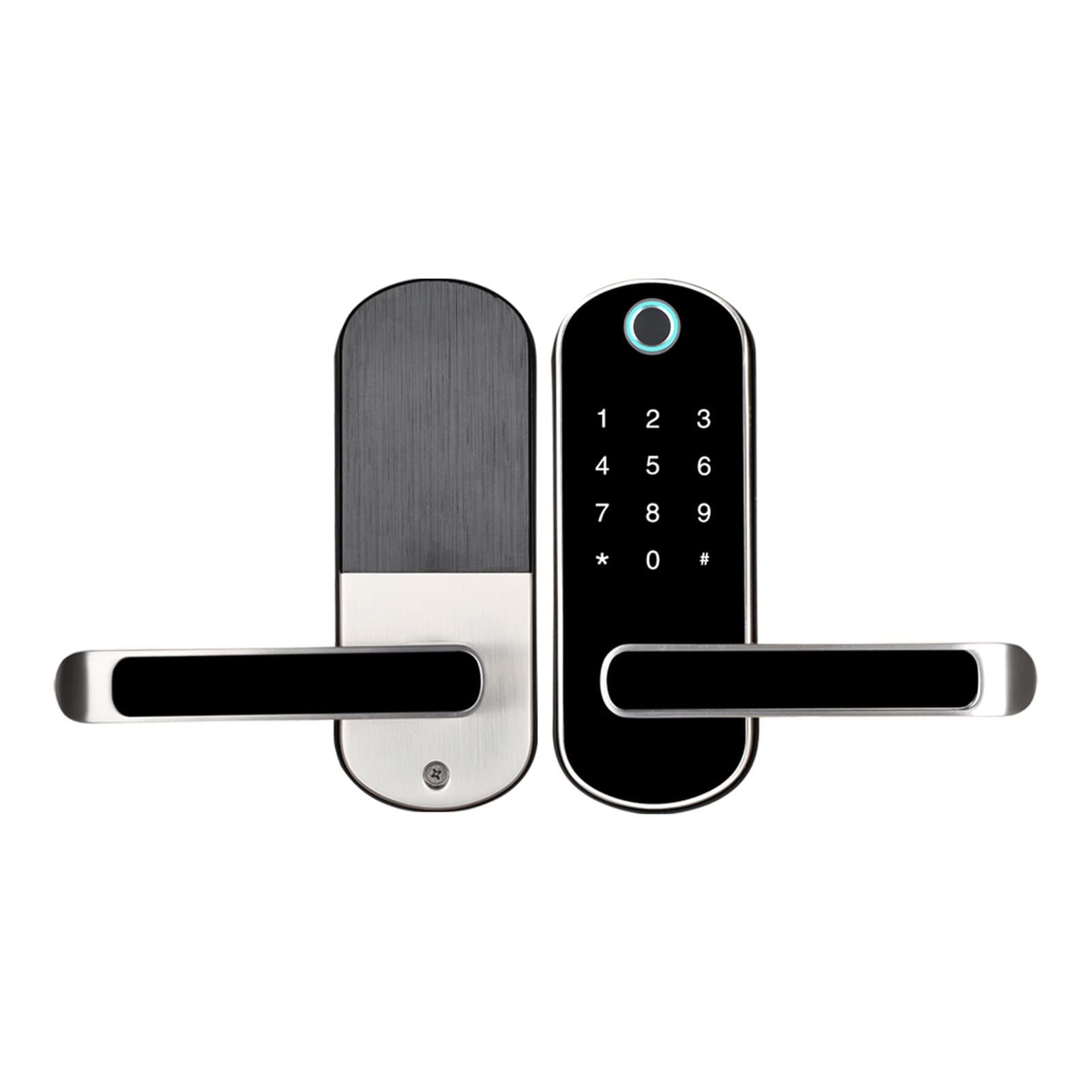 VChics Serrure de porte intelligente, Approprient digitale Smart Lock, WiFi Applotant Bouton étanche Pinype Pinypad Serrure de porte électronique, verrouillage la télécommande biométrique