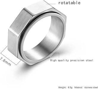 Amazon | [SCOCCA] 八角ナットステンレス回転リング、スタイリッシュ