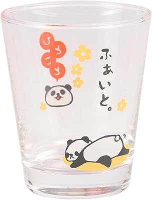 愛龍社 ひとことアニマル グラス パンダふぁいと AR-1445-6 直径7.4×高さ8.9cm
