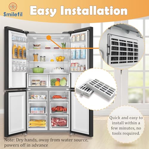Smilefil 6 Pack W10311524 Replacement Refrigerator Air Filter Compatible with Whirlpool W10311524 FreshFlow – 1876318, 2319308, AH2580853, AIR 1, AIR1, EA2580853, PS2580853, W10315189, W10335147