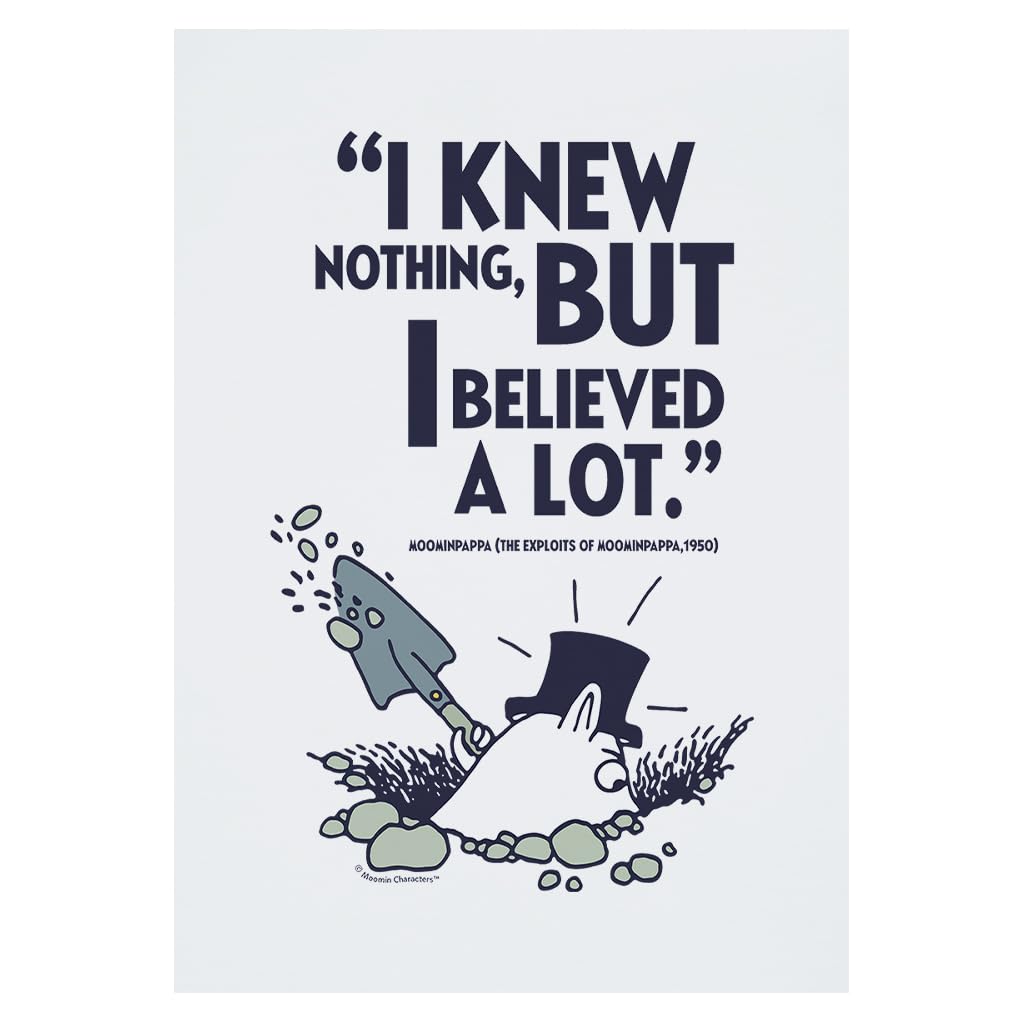 Póster Moomin A3 de Moominpappa "I Knew Nothing" para decoración 6