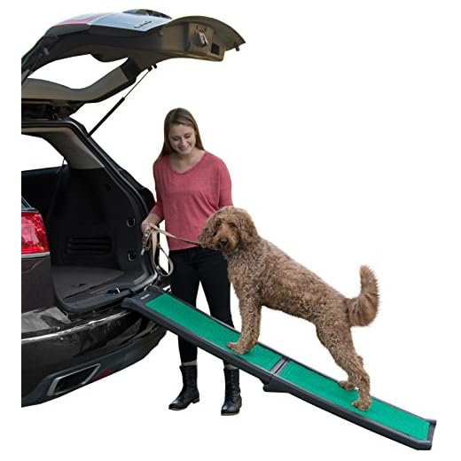 Pet Gear Travel Lite Ramp with supertraX Surface for Maximum Traction, 4 Models to Choose from, 66 in. Long, Supports 150 -200 lbs, Find the Best Fit for Your Pet