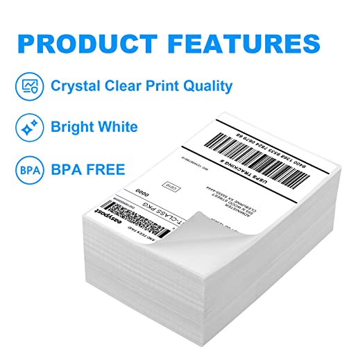 4" X 6" Direct Thermal Fanfold Labels - Continental