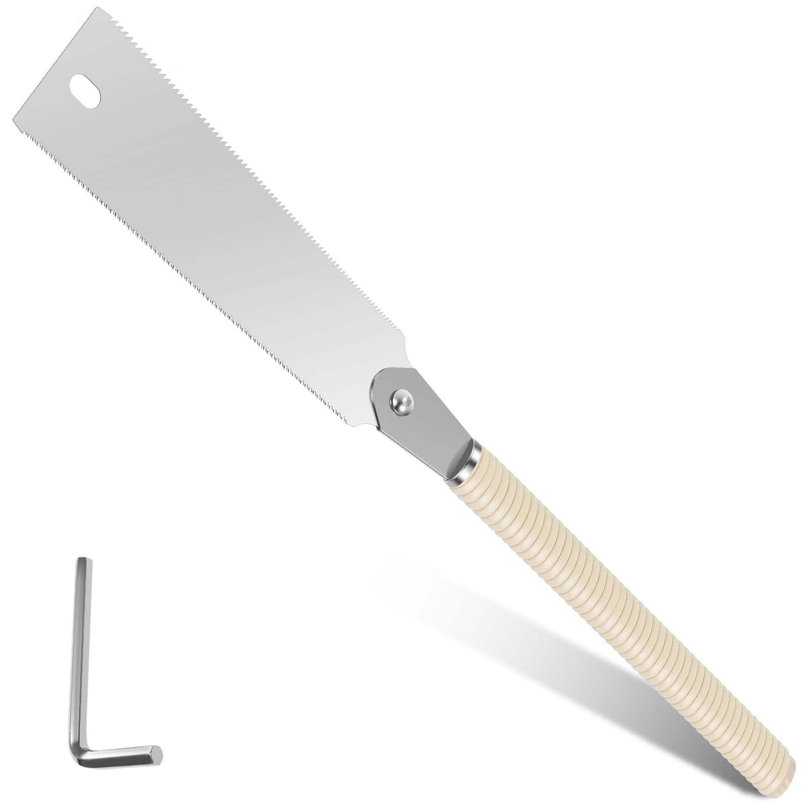Sutowe Japanese Hand Saw 9.5 Inch, Double Edge 11/17 Tpi Flush Pullsaw With Sk5 Blade Wood Pull Saw Woodworking Tools For Hardwood & Softwood Cross-Cut, Rip-Cut