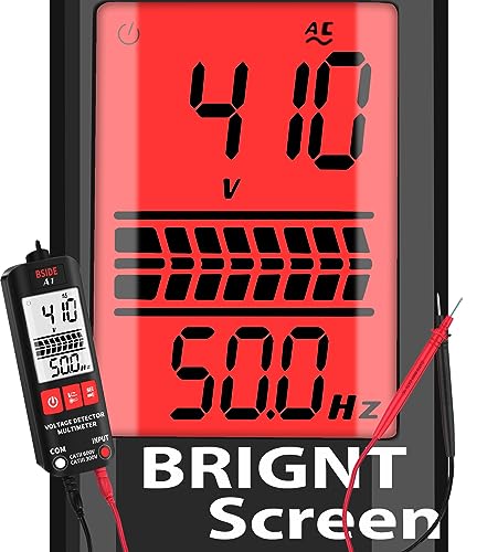 Automatic Digital Multimeter Tester With Dc Ac Voltmeter,Cruxer Non-Contact Smart Ohm Volt Multi Meter, 2 In1 Mini Multimetro Circuit Tester Electric Multimeters Measures Voltage Continuity Live Wire #TOP2