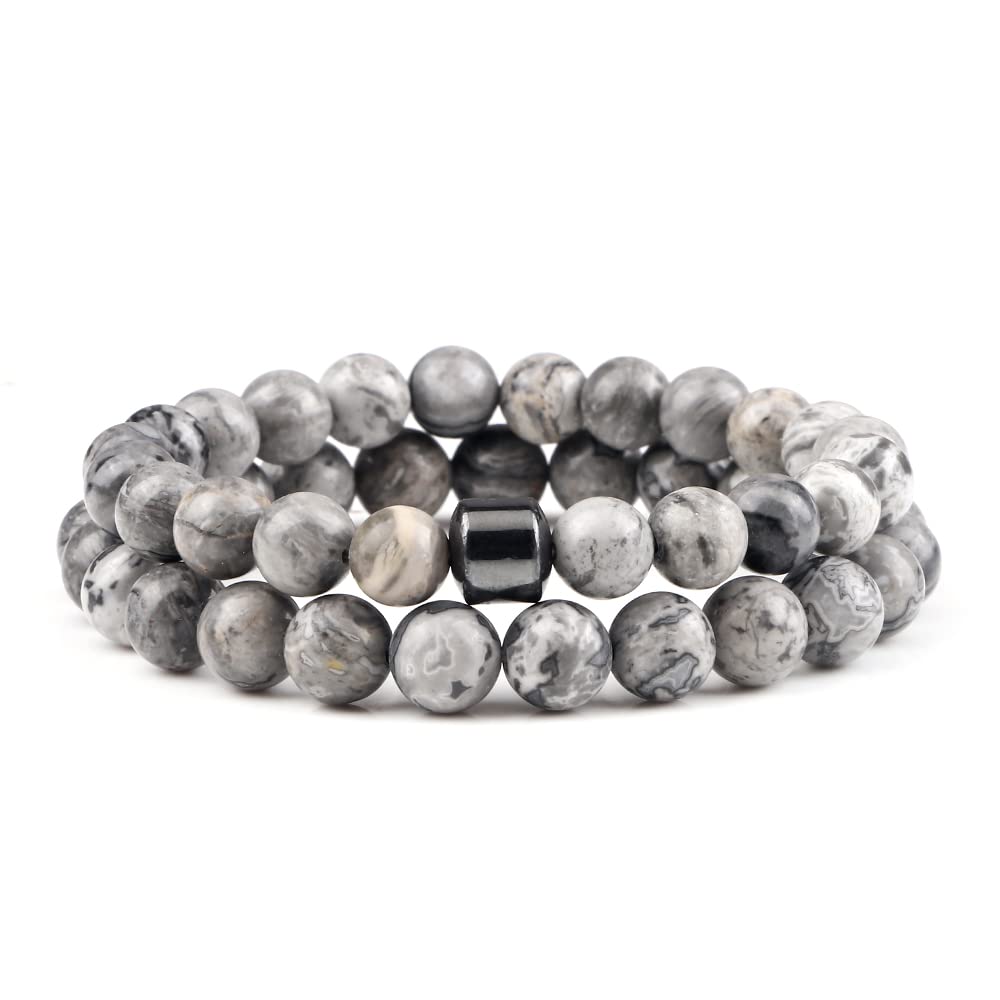 2 Teile/Satz Natürliche Perlen Armband Tigerauge Stein Schwarz Lava Perlen Armreifen Handgemachte Liebhaber Yoga Balance Geschenke schmuck
