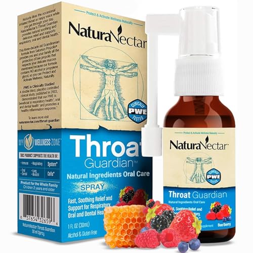 NaturaNectar - Bee Propolis Throat Spray - Unique Throat Relief and Wellness Agent - Brazilian Bee Propolis Throat Guardian Spray - Ethical Beekeeping - Honey Bee Berry Flavor (1-Pack, 1.06 Fl Oz.)