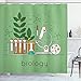 Produktbild ABAKUHAUS Labor Duschvorhang, Biologie Labor Arbeitsbereich, mit 12 Ringe Set Wasserdicht Stielvoll Modern Farbfest und Schimmel Resistent, 175x200 cm, Hellgrün und Mehrfarbig