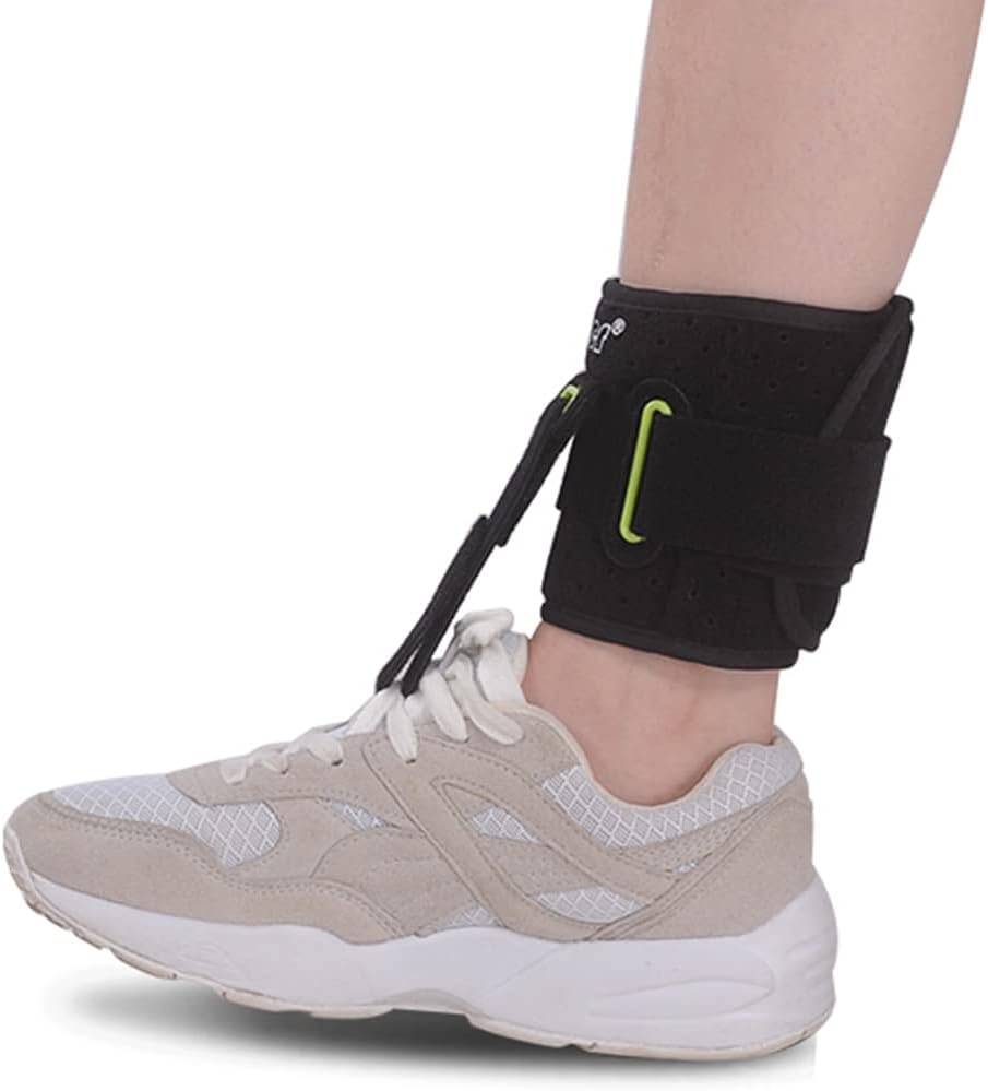 KOMWELL Drop Foot Support AFO AFOs Ankle Brace Strap Elevator Poliomyelitis Hemiplegia Stroke Universal Size