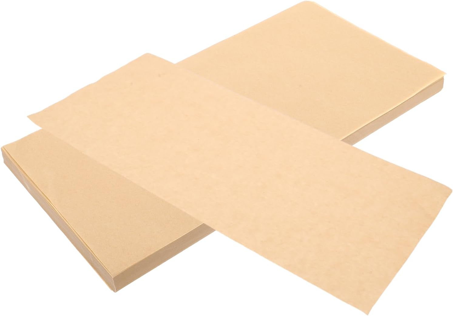 LOGOFUN 300Sheets Natural Parchment Paper Non Stick High Temperature Resistant Freezer Accessories for Baking Food Cooking Kitchen Use - 34x17.8cm