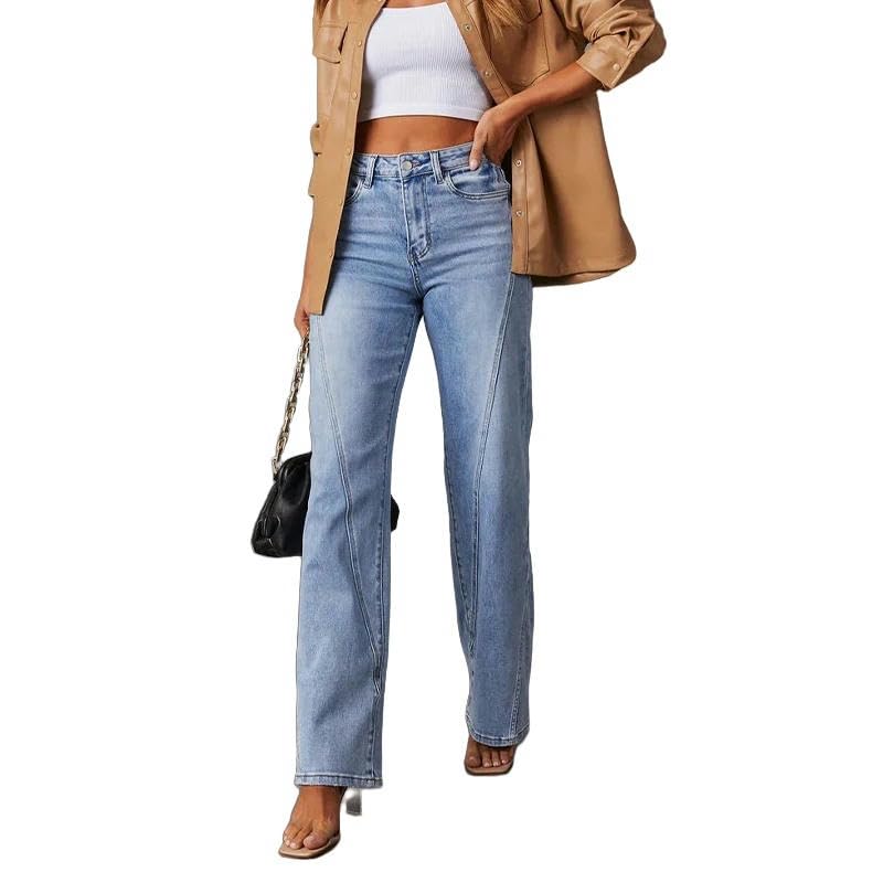 Women's Jeans Wide Leg Jeans for Women High Waist Straight Baggy Jeans Streetwear Casual Denim Pants