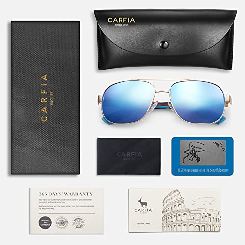 Image of CARFIA Classic Metal Mens Sunglasses Polarized Sunglasses UV Protection CA5377