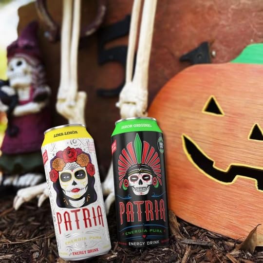 Miniatura 7 de Patria Day of the Dead - Bebida energética sin azúcar de 16 onzas, 200 mg de cafeína, sabor natural, manzana verde, paquete de 12