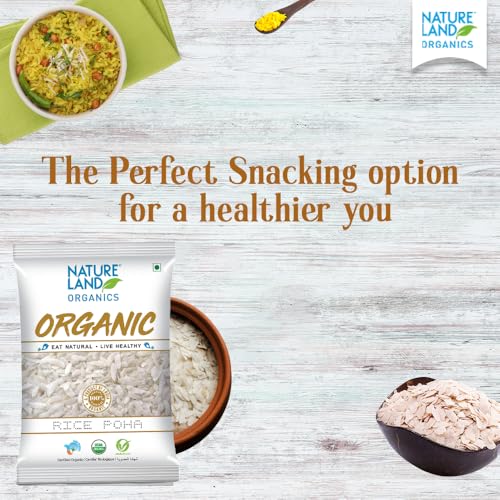 Image of Natureland Organics Rice Poha 500 Gm (Pack of 4) Total 2 Kg- Organic Healthy Poha