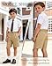 LOLANTA Boys Dress Shorts Kids Fashion Clothes Classic School Uniform Shorts with Pockets (Khaki, 11-12 Years)