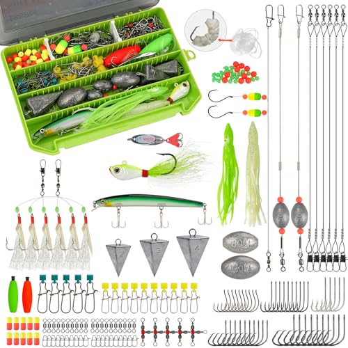 THKFISH Surf Fishing Tackle Kit, Saltwater Gear Set Saltwater Fishing Lures Fishing Bait Rigs...