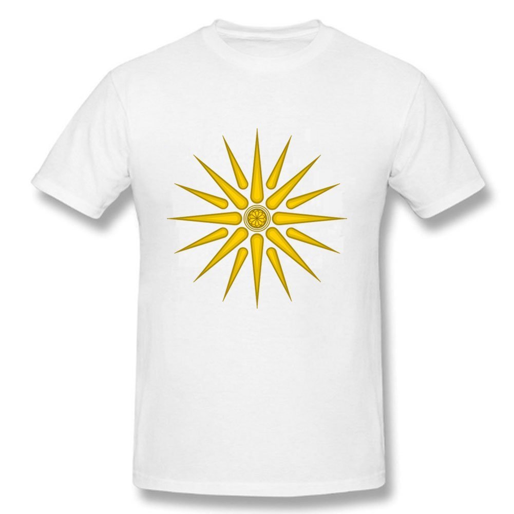 Round Neck Vergina Sun Golden Larnax Short Tee Shirt