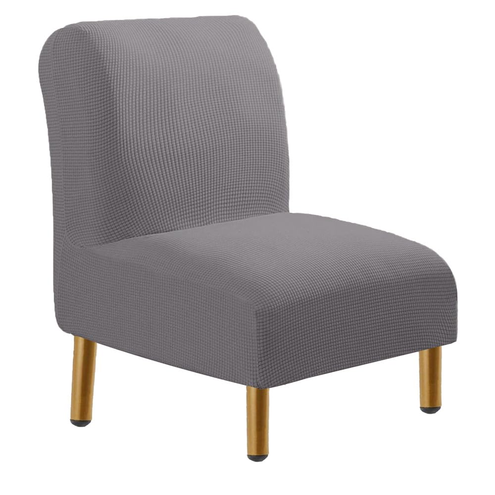 Funda para silla sin brazos impermeable elástica protectora en color gris VZXATYOP