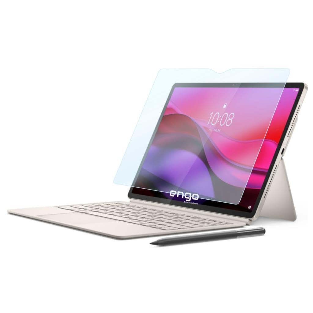 Engo Lenovo Yoga Tab Plus 12.7 İnç İle Uyumlu Ekran Koruyucu 9h Temperli Kırılmaz Esnek Nano Cam, Çizilmeye Ve Darbeye Dayanıklı Koruma, Hd Şeffaf